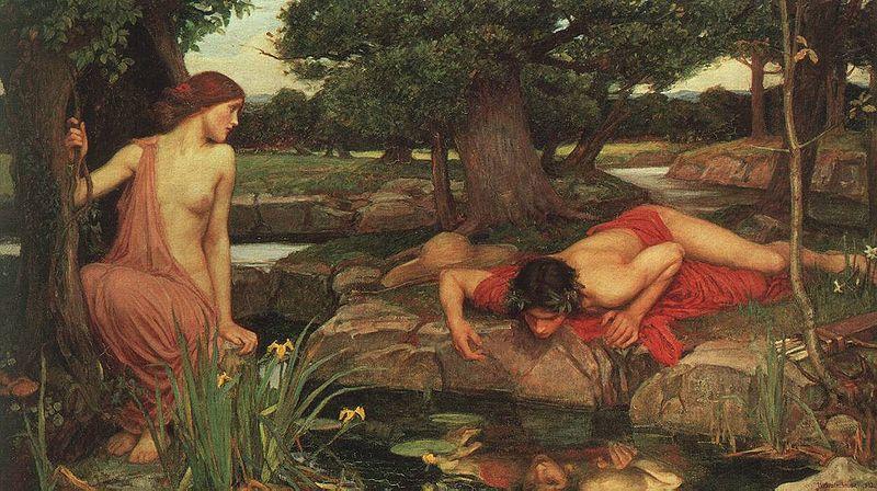 John William Waterhouse Echo and Narcissus. France oil painting art